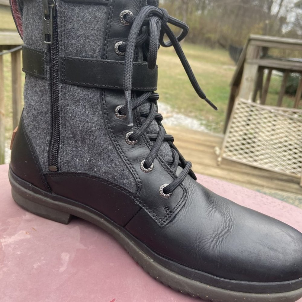 UGG Kesey Leather/wool Waterproof lace up Boots